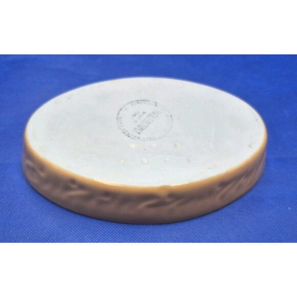 Valentina Oval Porcelain Baking Dish Orange White Italy 7.5x5" - Picture 7 of 9